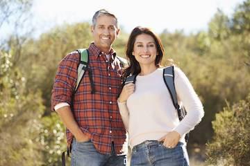 Couple hiking at Portage Creek Wildlife Reserve in Smokey Point