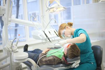 man at the dentist in arlington, wa