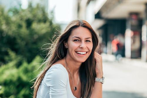 woman with cosmetic dentistry in arlington, wa