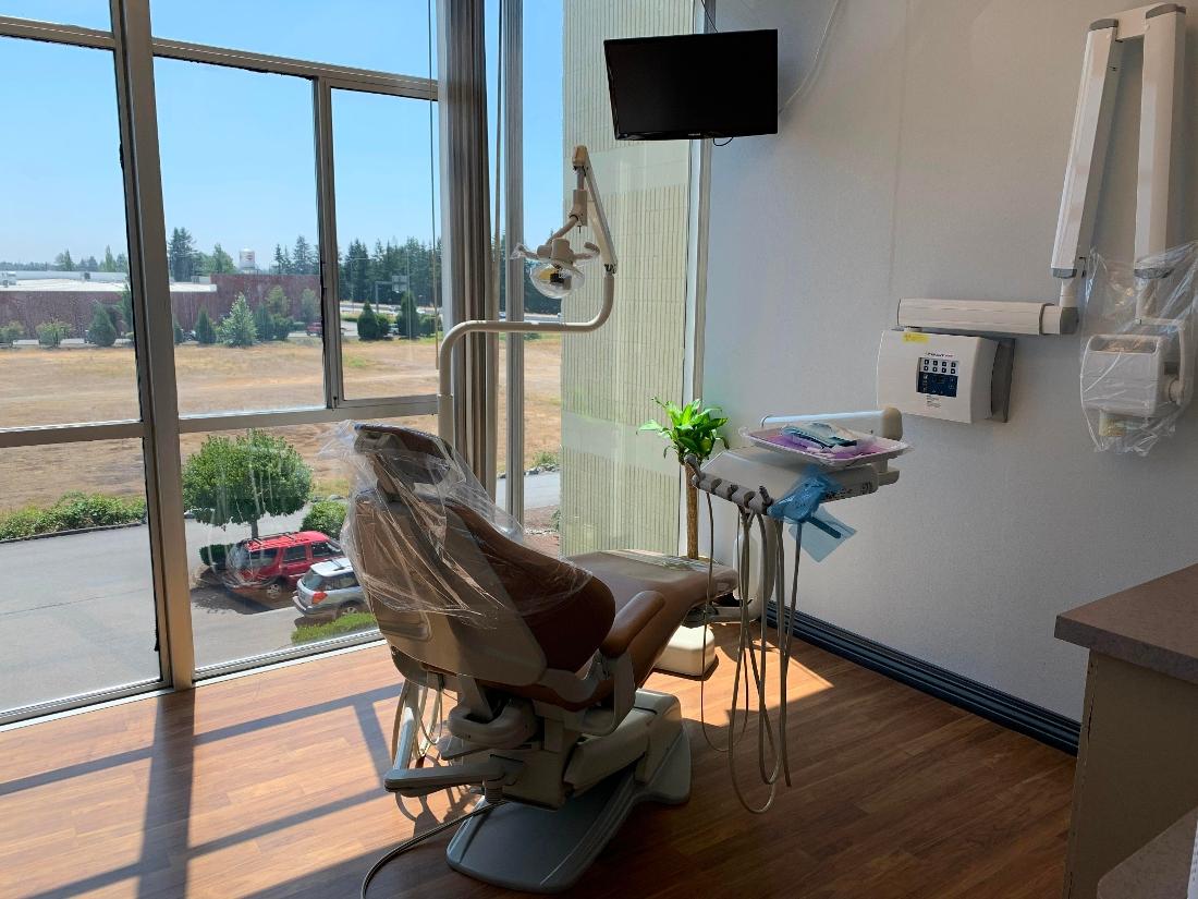 Treatment room at dental office in Arlington WA