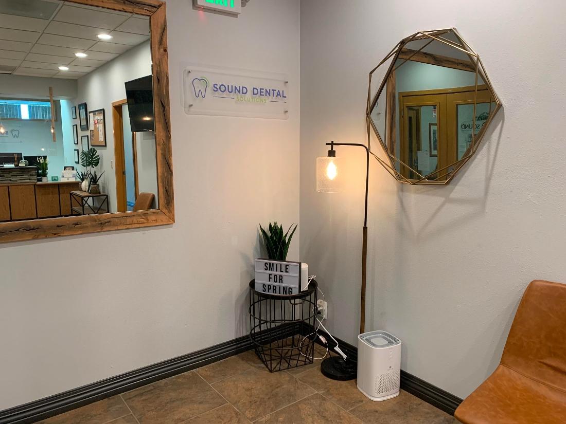 Patient waiting area at dentist office in Smokey Point WA