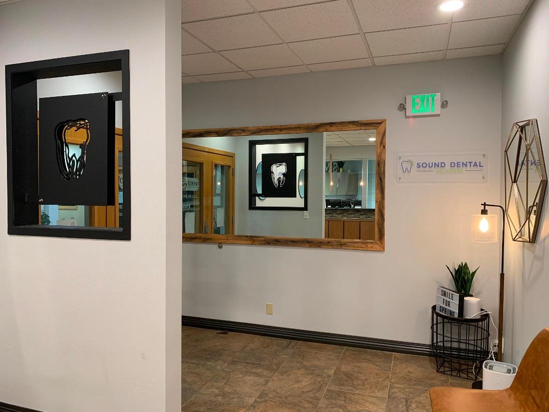 Reception area at dentist office in Arlington WA